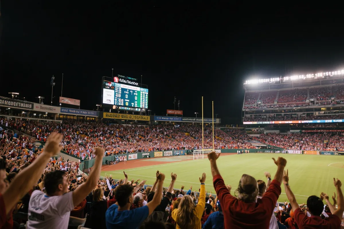 华体会体育资讯站首页视觉图：夜晚体育场与记分牌